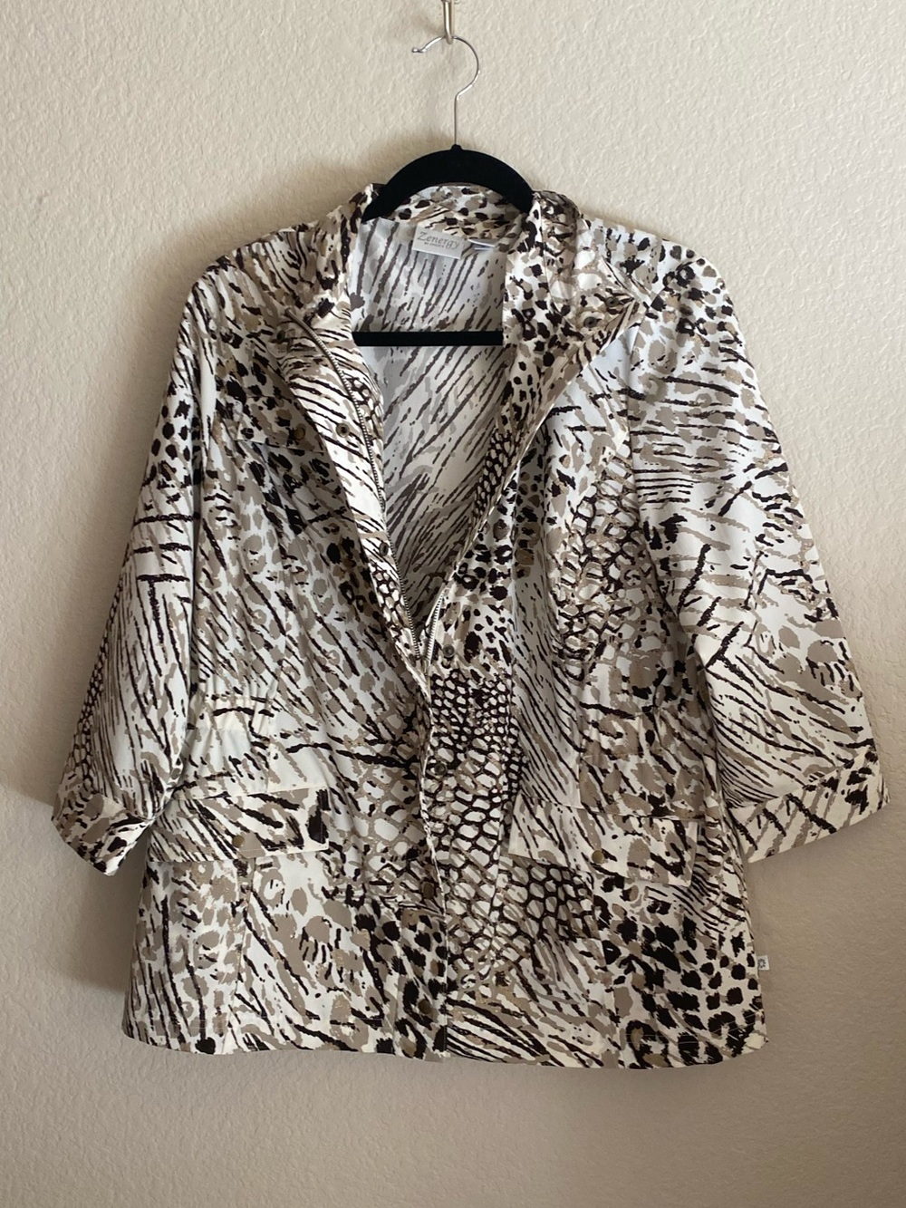 Animal Print Open-Front Women's Zip-up